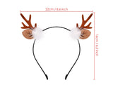 DS. DISTINCTIVE STYLE Deer Antler Headband Reindeer Fawn Horn Hair Accessories for Christmas