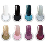 Biutee Dipping Powder Systerm 8 Boxes Starter Kit Nail Art Glitter Powder Set Acrylic Dipping 0.34fl.oz Color Powder (8 Colors)