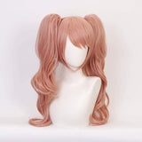 AICWDIVA Anime Danganronpa V3 Enoshima Junko Cosplay Wigs Light Pink Hair Clip Ponytails Cosplay Wigs Heat Resistant Synthetic