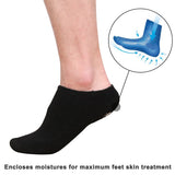 Codream Large Men's Moisturizing Gel Socks Men's Feet Care Ultimate Treatment for Dry Cracked Rough Skin on Feet Pack of 2 Pairs Black US Men 10-15