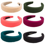 6pcs Thick Velvet Headband Padded Headbands Velvet Sponge Thick Hairbands For Women Girls DIY Hair Accessories