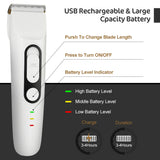 BESTBOMG Professional Electric Hair Clippers for Men Quiet Cordless Hair Trimmer IPX7 Waterproof Home Barber Hair Cutting Kit with LED Display