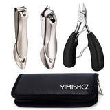 YIMISHCZ Premium Large Nail Clippers Set, 4 Pcs Sharp Toenail and Fingernail Clippers Slant Edge Nail Clipper for Men and Women（Big Size,Strong & Durable）
