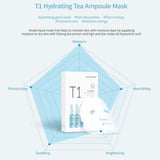 COSMETEA Korean Essence Face Masks - T1 Oolong Tea Hydrating Ampoule Full Facial Masks 10 Pack Treatments, Care Your Skin Anti-Aging, Anti-Wrinkle, Purifying, Deep Moisturizing with Hyaluronic Acid