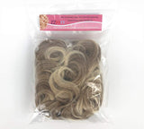 ZZRRYY Premium Messy Curly Dish Hair Bun Extension, Easy Stretch hair Combs Clip in Ponytail, Upgraded Scrunchies Chignon Tray Ponytail Hairpieces Blonde Mixed (Bun - #27T613)