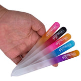 ClassyLady Professional Glass Nails File - Crystal Finger Nail Files For Natural and Acrylic Nails, Double Sided Glass Nail File instead of Emery Boards and Buffers (Colour 5pk with Case)