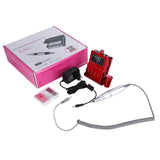 30000 RPM Nail File Drill Machine, Portable Rechargeable Polishing Buffer and Smooth Nails Device Tool Set (Red)