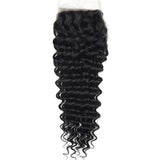 CRANBERRY Hair Closure Brazilian Lace Closure Body Wave Human Hair 4x4 Lace Closure Unprocessed Virgin Hair 130% Density Lace Closure Natural Black Color Hair Soft and Silky (16, Free Part Closure)