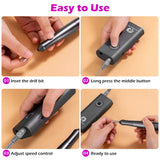 Electric Nail Drill, 30000RPM Professional Nail Drills for Acrylic Nails, Portable & Rechargeable Nail File Drill Kit for Shaping, Buffing, Removing Acrylic & Gel Nails Pedicure Manicure Tools