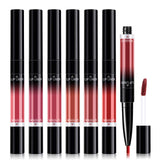 UNIQUE2U 7 Color Matte Lip Gloss Lip Liner Pencil, Double-End Long Lasting Waterproof Lipstick Set |Color Enhancer, Plumper Pen |Define Lips for a Fuller Look (7pcs B)
