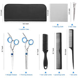 Professional Hair scissors for cutting hair thinning shears Barber scissors set for men and women. Shears for hair cutting Salon Barber and Family Kit