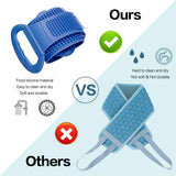 Cellali 2Pack Body Shower Strap, Extra Long Exfoliating Back Towel Brush, Deep Clean & Comfortable Massage Silicone Bath Body Scrubber for Women & Men with Handle (31.5in)