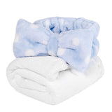 Premium Towel + BONUS Headband, White Microfiber Hair Wrap, Ultra Absorbent and Anti Frizz for Quick Hair Drying for Women & kids with Curly or Long Hair
