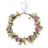 DreamLily Girls Camellias Flower Crown Birthday Photo Pops Hair Wreath Wedding Festival Floral Headpiece XM11 (C-Pink)