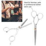 Hair Cutting Scissor, 6.1in Professional Hair Cutting Thining Scissors Set Salon Barber Hairdressing Shear for Female Hairdresser or Home DIY Use (#03)