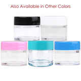 Beauticom High-Graded Quality 7 Grams/7 ML (Quantity: 48 Packs) Thick Wall Crystal Clear Plastic LEAK-PROOF Jars Container with White Lids for Cosmetic, Lip Balm, Lip Gloss, Creams, Lotions, Liquids