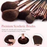 12 Pieces Premium Makeup Brush Set, Professional Makeup Brushes Premium Spectrum Brushes, Foundation Eyeshadow Eyebrow Full Face Brush Set with Makeup Bag