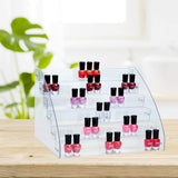 KINGROW Nail Polish Organizer 72 Bottles of 6 Layers Acrylic Display Rack Eyeglasses Storage Essential Oils Holder Makeup Organizer