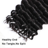 Loose Deep Wave Human Hair Brazilian Deep Curly Hair Bundles (300g/10.5oz,Natural Black) 100% Unprocessed Brazilian Virgin Hair Loose Deep Wave Human Hair Weave Bundles