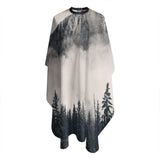 Professional Salon Cape with Telescopic Buckle National Parks Canadian Smokey Mountain Cliff Outdoor Photo Art Hair Cutting Apron Barber Hairdressing Capes Wrap