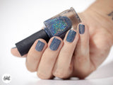 ILNP Industrial Park - Neutral Denim Blue Holographic Sheer Jelly Nail Polish
