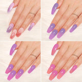 Dip Powder Nails Color Set - Pink Purple 10 Colors Nails Acrylic Powders Set for French Nail Manicure Nail Art No Nail Lamp Needed