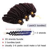 SEGO 6 Inch Jamaican Bounce Crochet Hair Jumpy Wand Curl Short Curly Jamaican Crochet Braids Synthetic Crochet Braiding Hair Extensions Twist Braid Hair #99J Dark Wine Red 6 Bundle