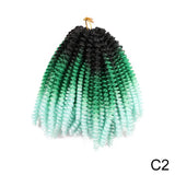 Yisimei Spring Twist Hair Ombre Color 3PCS/Lot Spring Twist Crochet Hair 18 Colors Avaliable Hight Temperature Fiber Hair Extensions (8“ 3PCS/Lot, C5)