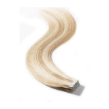 Tape in Human Hair Extensions Blonde 100g 40 Pieces Rooted Straight Seamless Skin Weft Invisible Double Sided Tape 40pcs 20''/20inch #18/613 Light Ash Brown mix Bleach Blonde+20pcs Free Tapes