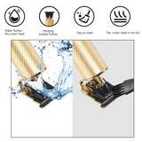 Professional Cordless Hair Trimmer,Hair Clippers For Men Clippers Barber Accessories, Noise Reduction Beard Trimmer Rechargeable Cordless Close Cutting T-Blade Trimmer (Golden)