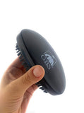 GBS Beard Hair Brush Pure Synthetic Animal Free Vegan Bristle + bag Over 2,000 Bristles 3"x 5" ergonomic High Gloss Handle Fits in Palm/Hand