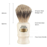 Special S1 Best Badger Shave Brush 90mm Shave Brush by Simpson