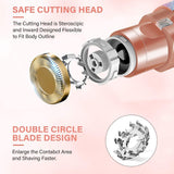 Spark Facial Hair Removal for Women - Innoo Tech Painless Hair Remover, Waterproof Shaver Razor Hair Remover with LED Light for Face Bikini Peach Fuzz Upper Mustache Lip Chin (Rainbow)