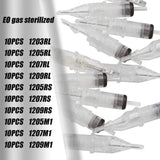 Jconly Tattoo Cartridge Needles - 100pcs Mixed Professional Disposable Tattoo Needles Cartridge 3RL 5RL 7RL 9RL 5RS 7RS 9RS 5M1 7M1 9M1 for Tattoo Pen Tattoo Rotary Machine Permanent Makeup …