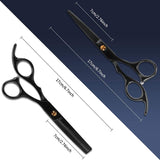 DigHealth 12 Pcs Hair Cutting Scissors Kit, Professional Hairdressing Scissors Kit with Stainless Steel Thinning Scissors, Comb, Cape and Clips, Hair Cutting Shears Set for Baber, Salon and Home