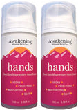 AWAKENING Hands Twin-Pack - Magnesium-Rich Hydrating Hand Therapy Hand Cream - Hand Lotion With Myrrh Extract and Concentrated Minerals of the Dead Sea for Dry Hands - Airless Pump Magnesium Cream