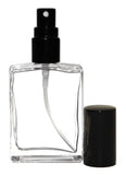 Riverrun Set of 6 Perfume/Cologne Atomizer Glass Bottle Black Fine Mist Sprayer 15ml 1/2 oz (Set of 6)