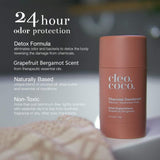 Cleo+Coco Natural Deodorant for Women, Aluminum Free made with Organic Coconut Oil, Activated Charcoal for 24-Hour Odor Protection and All-Day Performance, Made in the USA - MultiPack (2-Pack)