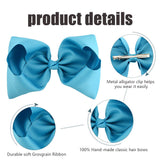 20pcs Hair Bows for Girls 8" Big Boutique Bow Alligator Clips Grosgrain Ribbon Hair Accessories Toddlers Kids Teens