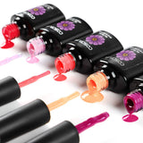12PC Gel Nail Polish Set-Soak Off Gel Nail Polish Kit Manicure Pink Red and Gray Color Seires
