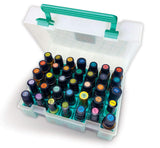 Essential Oil Case – Hard Cover Storage Box Travel Organizer Protects 35 Bottles from Leaks and breakage – Fits most 5ml, 10ml and 15ml Bottles, 200 Oil Cap Labels included