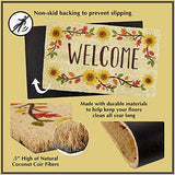 DII Welcome Home Natural Coir Doormat, Indoor/Outdoor, 18x30, Bonjour