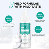 Teeth Whitening Toothpaste, 2 Pack Citrus Baking Soda Toothpaste, Foam Whitening Toothpaste, Ultra-fine Mousse Foam Deeply Cleaning Gums, Stain Removal, Natural Mouth Wash Water (2 x 60ml)