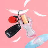 25 Pieces Chapstick Holder Keychains Lipstick Holder Keychains with 25 Pieces Metal Clip Cords Suitable for Chapstick Tracker and Safeguard, 25 Vibrant Color (25 Pcs)