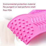 Silicone Back Scrubber for Shower Exfoliating Upgrade Material Long Handle Bathing Brush Belt for Body Massage and Skin Clean