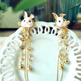 New fox rabbit Japanese Cute Hairpin Kanzashi Hair Stick for Kimono Yukata Bride Hanfu Accessory Oiran Geisha Antiquity
