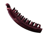 Zhooch Banana Hair Clip – Classic Banana Comb, 5 inches. Iconic Hair accessory inspired by '80s trend. Inner Teeth, Premium quality, Strong Hold. Made in Korea. (Ombre Brown + Burgundy)
