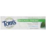 Tom's of Maine Natural Wicked Fresh Fluoride Toothpaste Cool Peppermint 4.70 oz (Pack of 4)