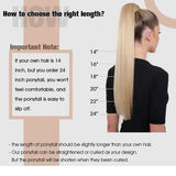 VeSunny Ponytail Extensions Human Hair Caramel Blonde Highlighted Bleach Blonde Wrap Around Clip in Ponytail Extension Blonde Straight 80g/set