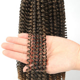 3 Packs Spring Twist Hair 8Inch Braids Ombre Colors Crochet Bomb Twist Hair High Temperature Fiber Synthetic Braiding Hair Extensions 100g (12 Inch-3Pack, 1B/27)